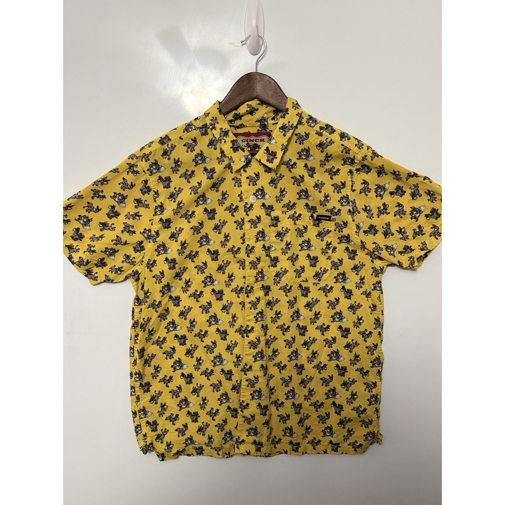 Mens Cinch Gold Donkey Camp Shirt S/S Size Medium